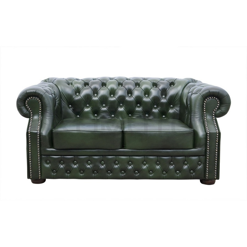 Sofa Chesterfield Windsor Classic skóra naturalna 2 osobowa