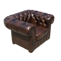 Pikowany Fotel Chesterfield Classic Skóra naturalna Pikowany Fotel Chesterfield Classic Skóra naturalna