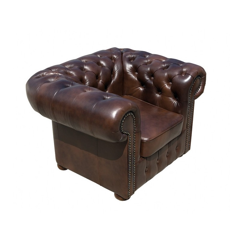 Pikowany Fotel Chesterfield Classic Skóra naturalna Pikowany Fotel Chesterfield Classic Skóra naturalna