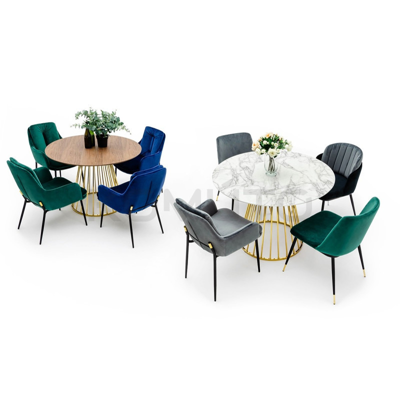 Okrągły Stół Glam Marble 110 blat marmur podstawa  metalowa  Okrągły Stół Glam Marble 110 blat marmur podstawa  metalowa