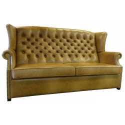 Sofa Chesterfield Uszak z f. spania Ton Plus eko-skóra 3 os.