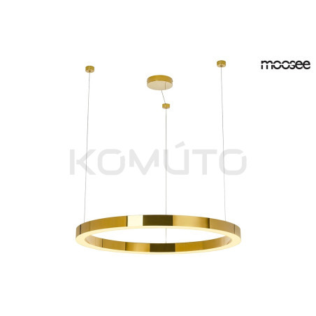 Geometryczna Lampa wisząca RING LUXURY 90 złota okrąg glamour