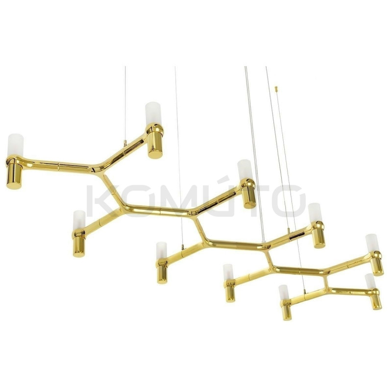 Lampa wisząca Atomic Long – styl glamour złota nad stół