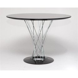 Stół okrągły Cyklon 100 nowoczesny designerski srebrna podstawa