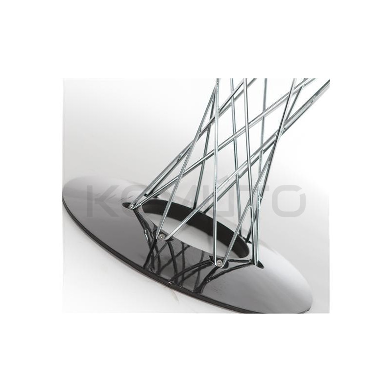 Stół okrągły Cyklon 100 nowoczesny designerski srebrna podstawa