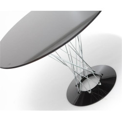 Stół okrągły Cyklon 100 nowoczesny designerski srebrna podstawa