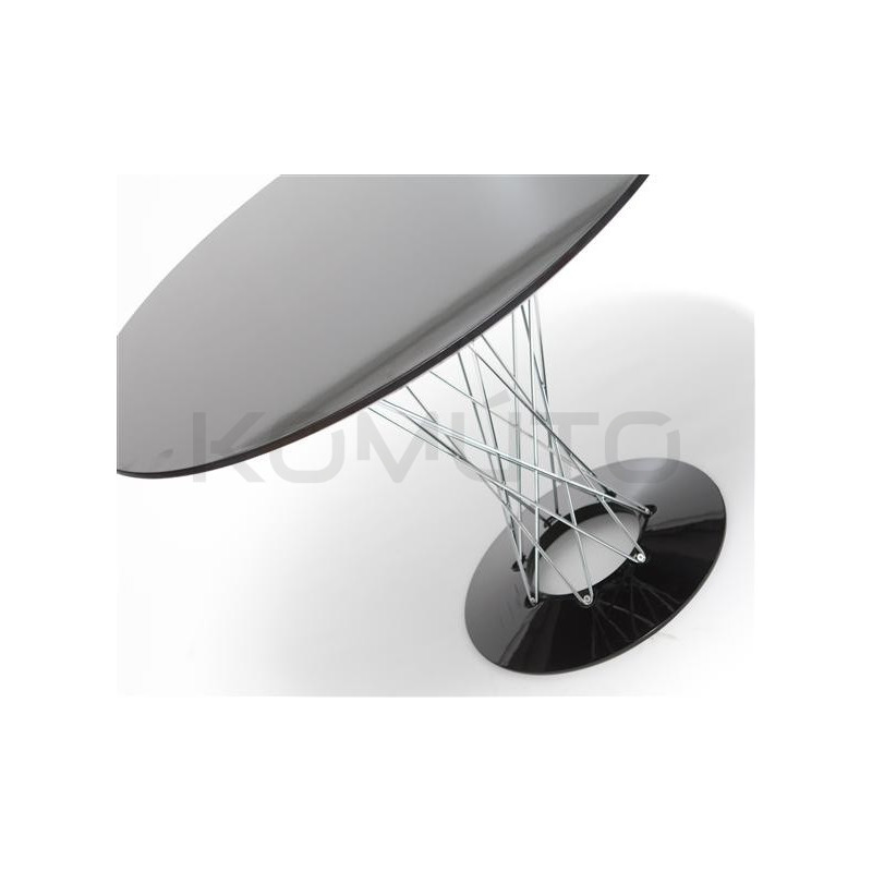 Stół okrągły Cyklon 100 nowoczesny designerski srebrna podstawa