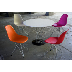 Stół okrągły Cyklon 100 nowoczesny designerski srebrna podstawa