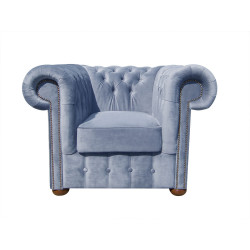 Fotel Chesterfield Classic XL plusz, welur, tkanina, materiał