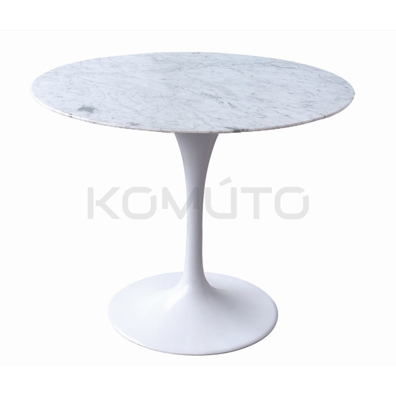 Stół Tulip z marmurem Bianco Carrara 100 - elegancja i styl