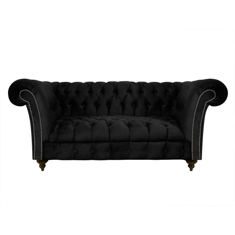 Sofa Glamour Chesterfield Elba 2 osobowa wysokie nóżki