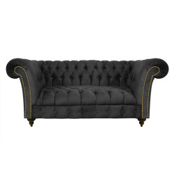 Sofa Glamour Chesterfield Elba 2 osobowa wysokie nóżki