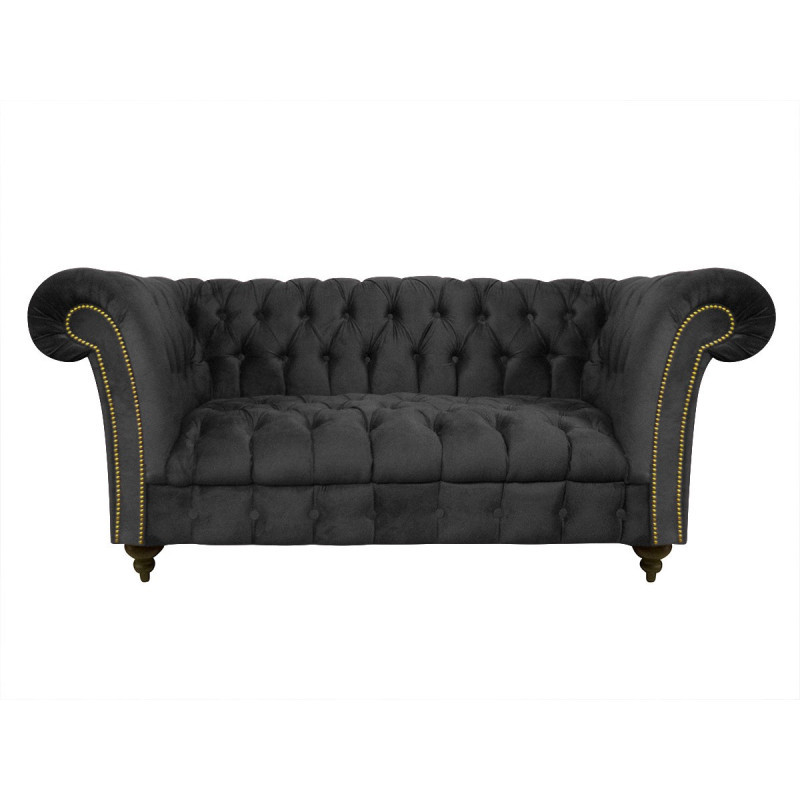 Sofa Glamour Chesterfield Elba 2 osobowa wysokie nóżki