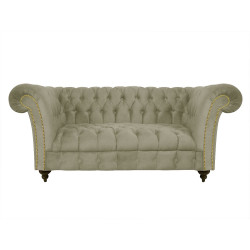 Sofa Glamour Chesterfield Elba 2 osobowa wysokie nóżki