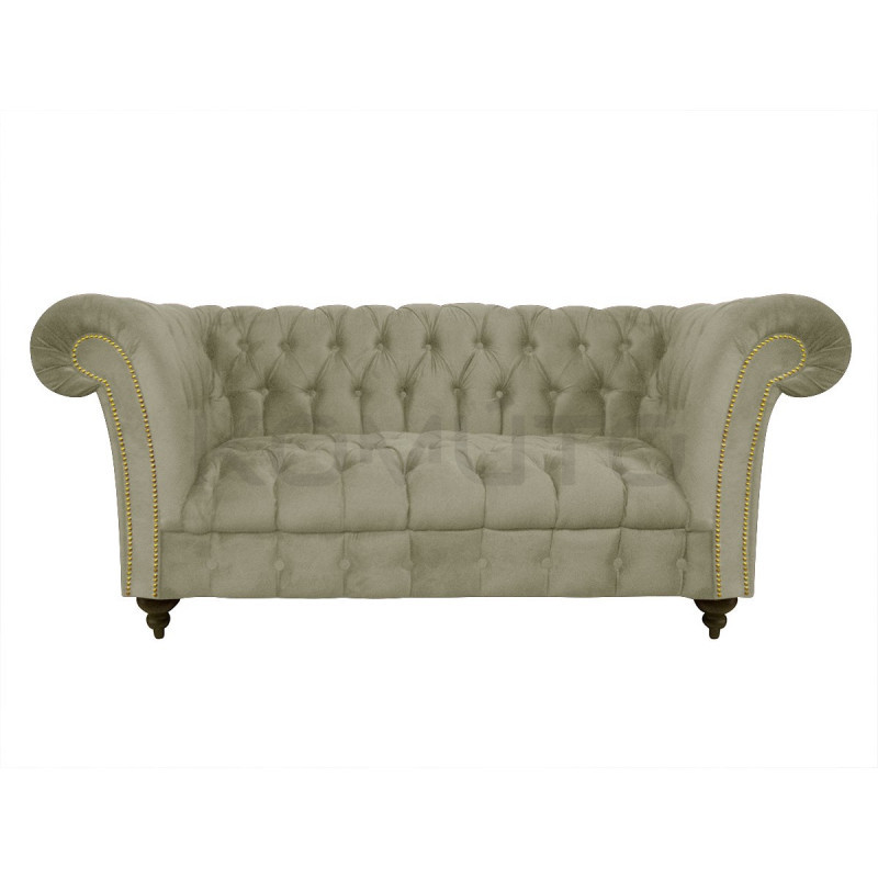 Sofa Glamour Chesterfield Elba 2 osobowa wysokie nóżki