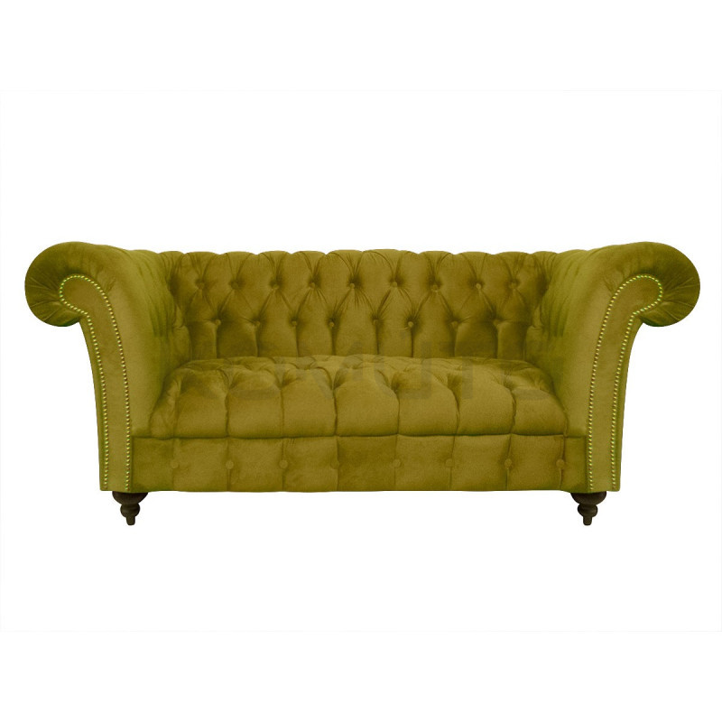 Sofa Glamour Chesterfield Elba 2 osobowa wysokie nóżki
