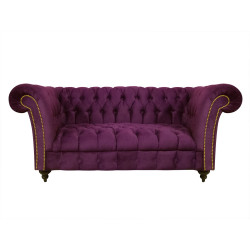 Sofa Glamour Chesterfield Elba 2 osobowa wysokie nóżki