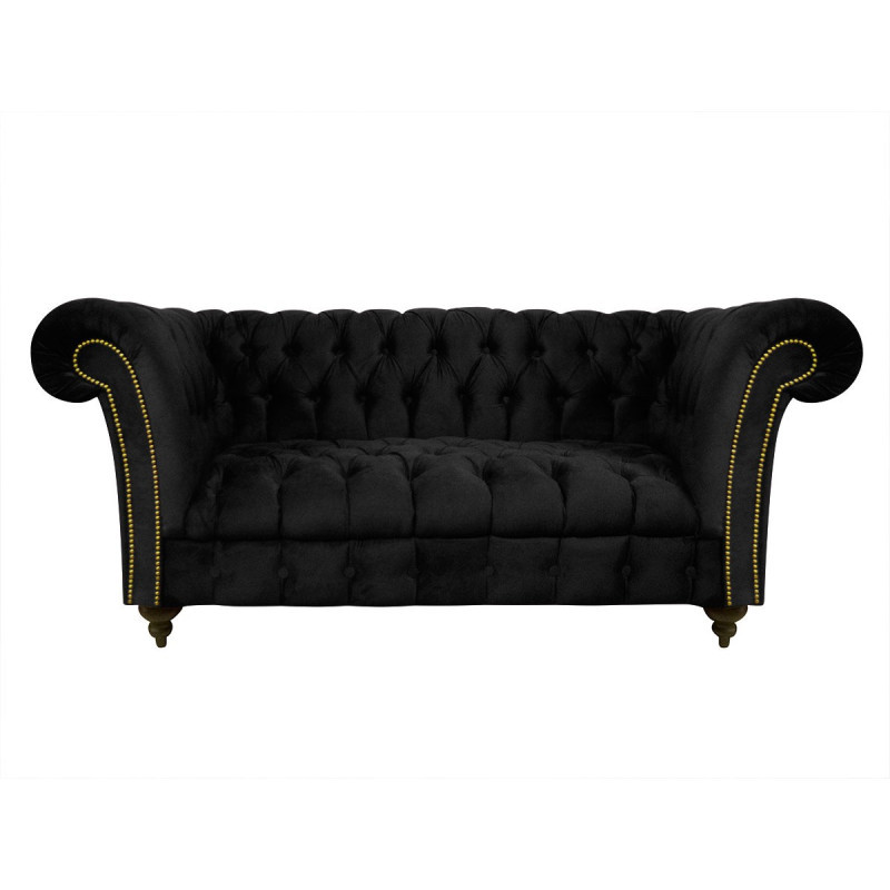 Sofa Glamour Chesterfield Elba 2 osobowa wysokie nóżki