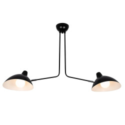 Lampa Raven 2 czarne klosze regulowane z białym wnętrzem Lampa Raven 2 czarne klosze regulowane z białym wnętrzem