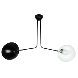 Lampa Raven 2 czarne klosze regulowane z białym wnętrzem Lampa Raven 2 czarne klosze regulowane z białym wnętrzem