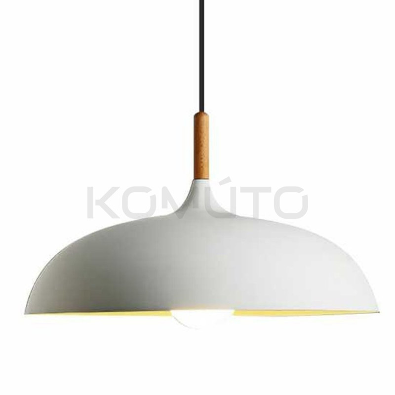 LAMPA WISZĄCA SAUCER 45 CM biała czarna