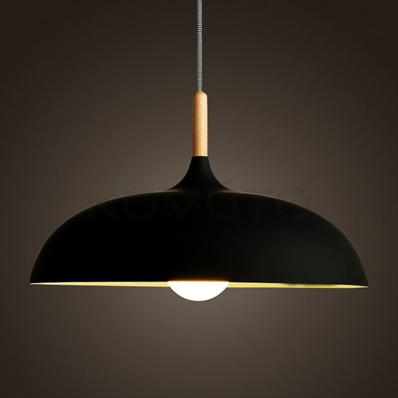 LAMPA WISZĄCA SAUCER 45 CM biała czarna