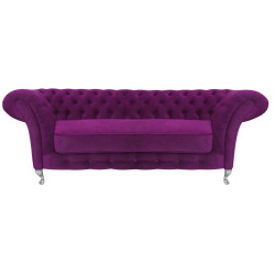 Sofa Glamour Chesterfield Femmediva 3 osobowa wysokie nogi