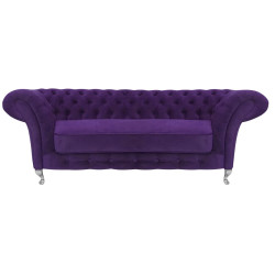 Sofa Glamour Chesterfield Femmediva 3 osobowa wysokie nogi
