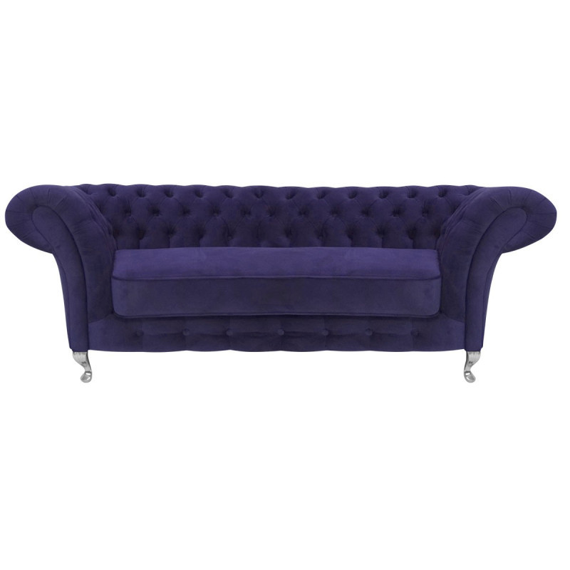 Sofa Glamour Chesterfield Femmediva 3 osobowa wysokie nogi
