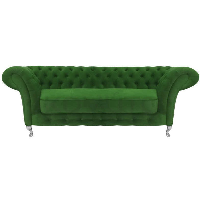 Sofa Glamour Chesterfield Femmediva 3 osobowa wysokie nogi