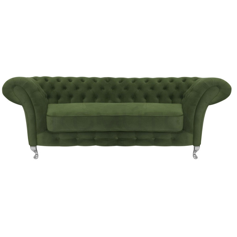 Sofa Glamour Chesterfield Femmediva 3 osobowa wysokie nogi