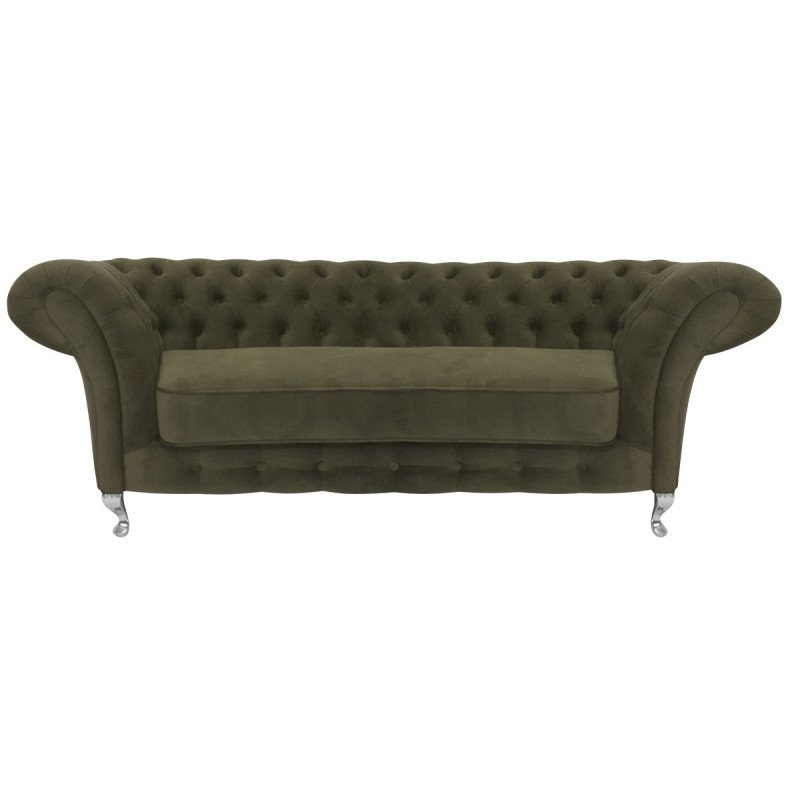 Sofa Glamour Chesterfield Femmediva 3 osobowa wysokie nogi
