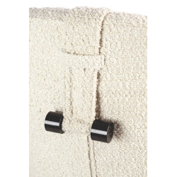 Fotel z podnóżkiem Boucle Teddy Grand bouclé beżowy brązowy Fotel z podnóżkiem Boucle Teddy Grand bouclé beżowy brązowy