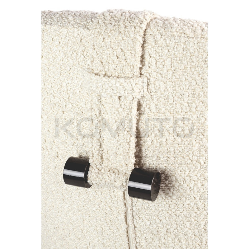 Fotel z podnóżkiem Boucle Teddy Grand bouclé beżowy brązowy Fotel z podnóżkiem Boucle Teddy Grand bouclé beżowy brązowy