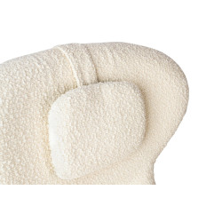 Fotel z podnóżkiem Boucle Teddy Grand bouclé beżowy brązowy Fotel z podnóżkiem Boucle Teddy Grand bouclé beżowy brązowy