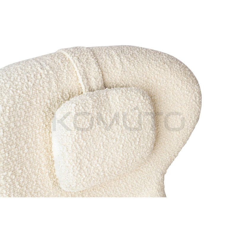 Fotel z podnóżkiem Boucle Teddy Grand bouclé beżowy brązowy Fotel z podnóżkiem Boucle Teddy Grand bouclé beżowy brązowy