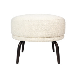 Fotel z podnóżkiem Boucle Teddy Grand bouclé beżowy brązowy Fotel z podnóżkiem Boucle Teddy Grand bouclé beżowy brązowy