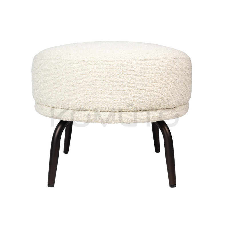 Fotel z podnóżkiem Boucle Teddy Grand bouclé beżowy brązowy Fotel z podnóżkiem Boucle Teddy Grand bouclé beżowy brązowy