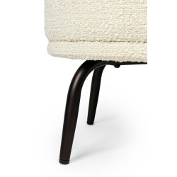 Fotel z podnóżkiem Boucle Teddy Grand bouclé beżowy brązowy Fotel z podnóżkiem Boucle Teddy Grand bouclé beżowy brązowy