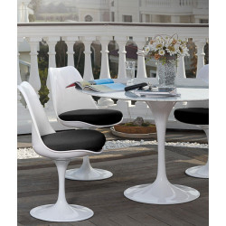 Stół Tulip z marmurem Bianco Carrara 100 - elegancja i styl