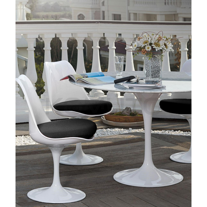 Stół Tulip z marmurem Bianco Carrara 100 - elegancja i styl