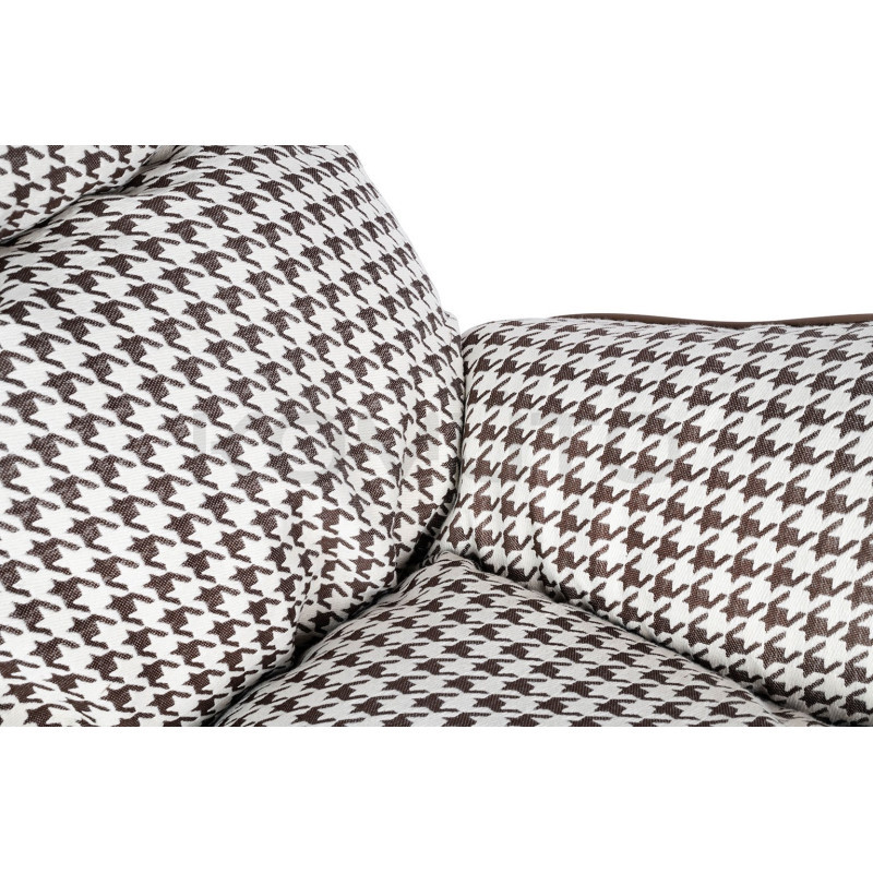 Boho Fotel bujany Otilia pepitka tapicerowany tkaniną w pepitkę Boho Fotel bujany Otilia pepitka tapicerowany tkaniną w pepitkę