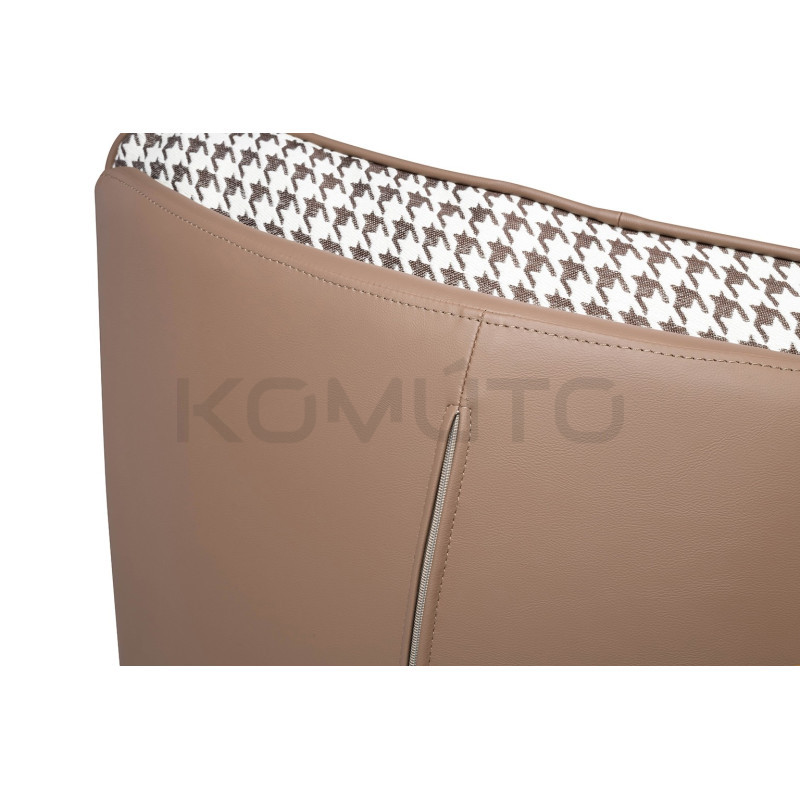 Boho Fotel bujany Otilia pepitka tapicerowany tkaniną w pepitkę Boho Fotel bujany Otilia pepitka tapicerowany tkaniną w pepitkę