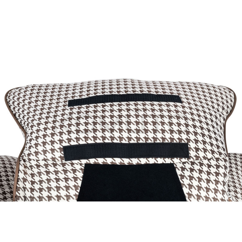 Boho Fotel bujany Otilia pepitka tapicerowany tkaniną w pepitkę Boho Fotel bujany Otilia pepitka tapicerowany tkaniną w pepitkę