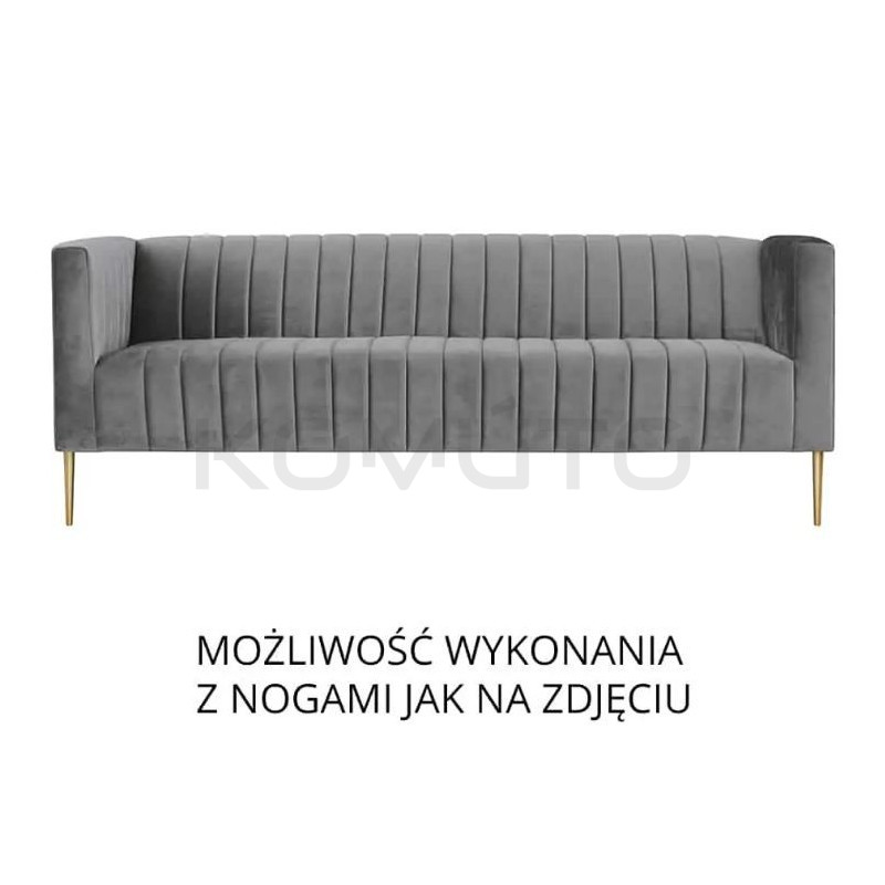 Sofa Art-Deco Beryl 3 osobowa w stylu glamour Sofa Art-Deco Beryl 3 osobowa w stylu glamour
