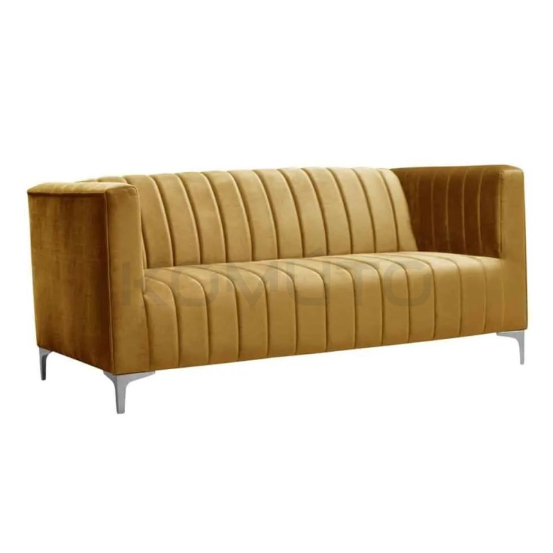 2 osobowa Sofa Art-Deco w stylu glamour Beryl kubełkowa
