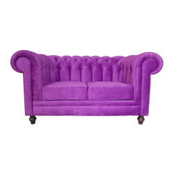 Sofa Chesterfield Canon 2 osobowa welurowa pluszowa Sofa Chesterfield Canon 2 osobowa welurowa pluszowa