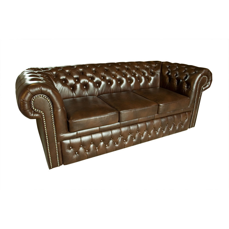 Sofa Chesterfield Rozkładana Classic Plus Skóra 3 osobowa Sofa Chesterfield Rozkładana Classic Plus Skóra 3 osobowa