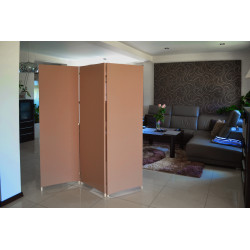 Parawan pokojowy Home biały, ecru, szary, brązowy, beżowy