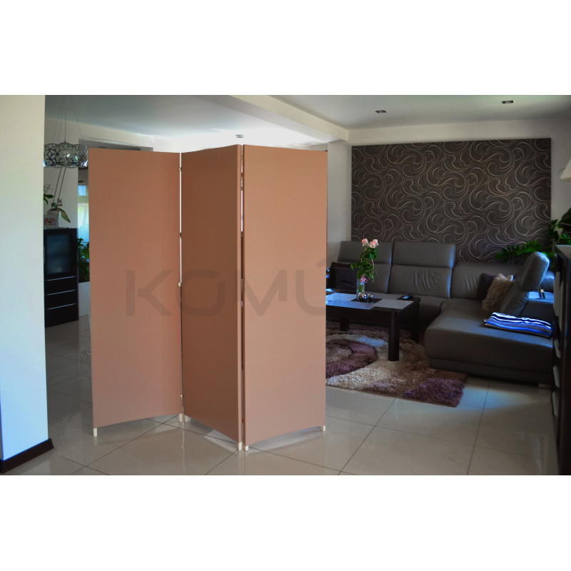 Parawan pokojowy Home biały, ecru, szary, brązowy, beżowy